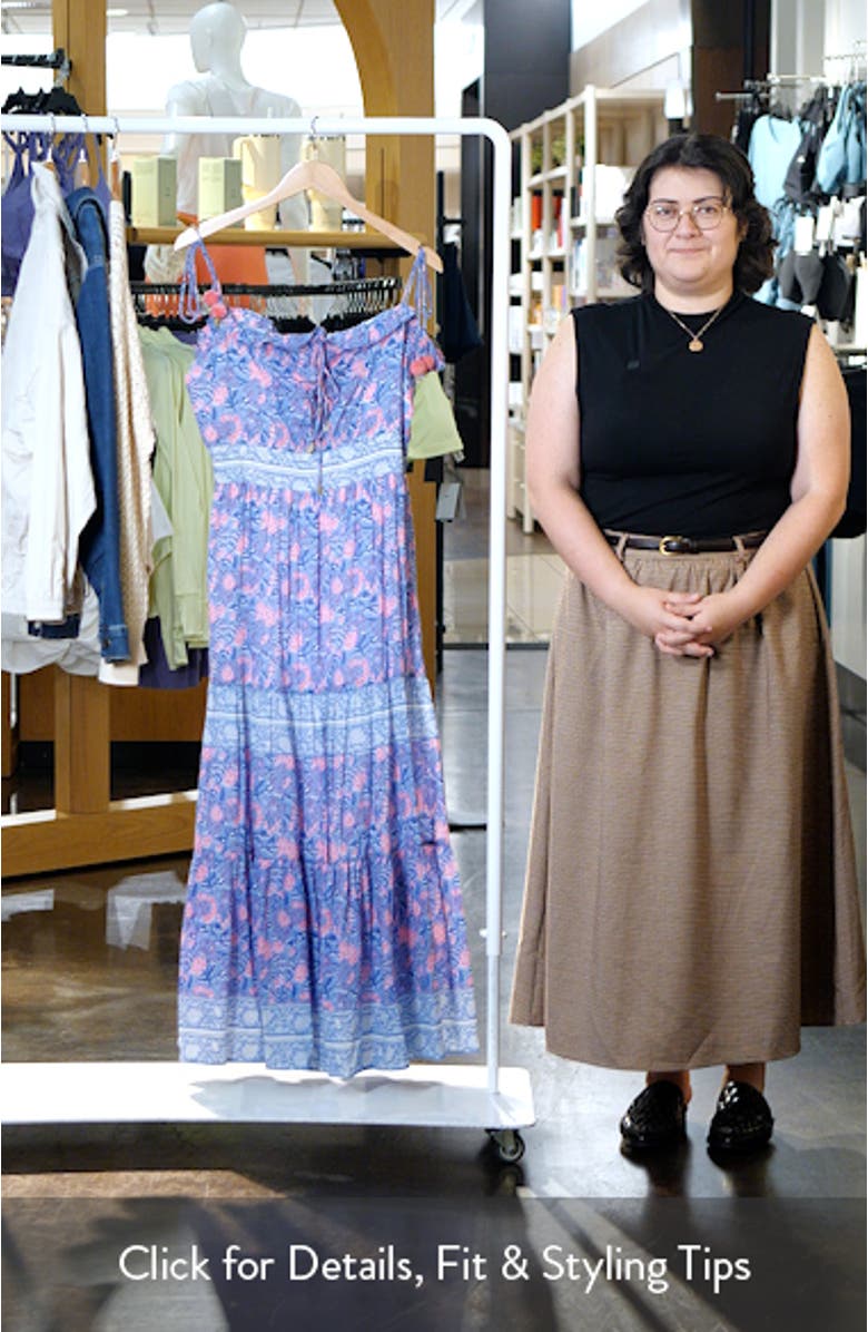 Libra Ruffle Tiered Cotton & Silk Cover-Up Sundress, sales video thumbnail