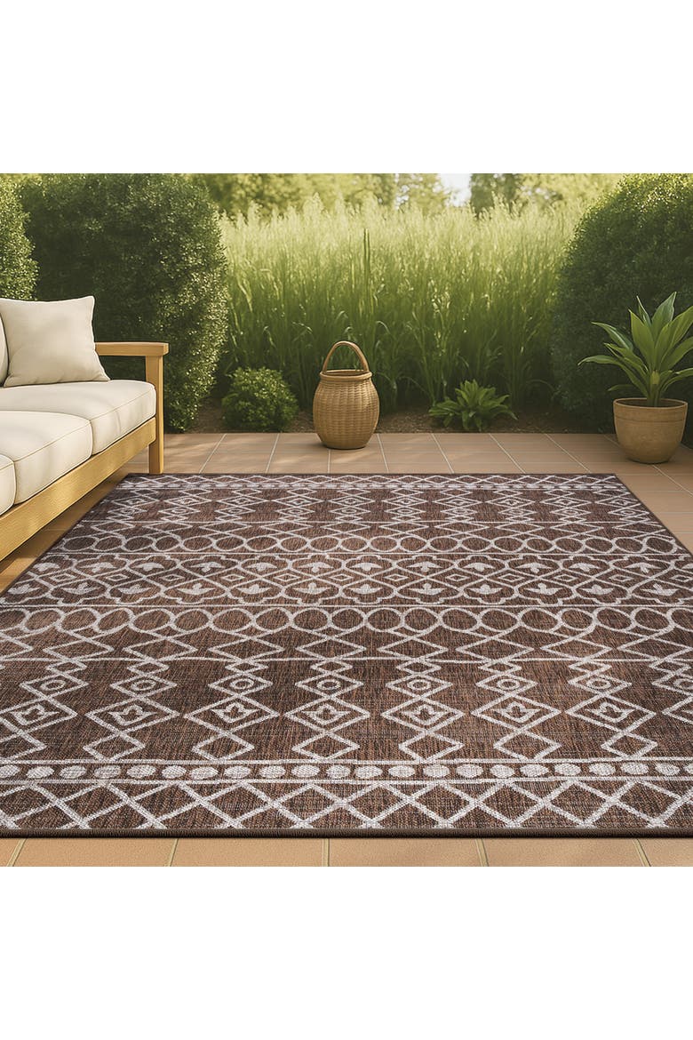 Kafel  Bohemian Indoor/Outdoor Area Rug, Alternate, color, Brown/Beige