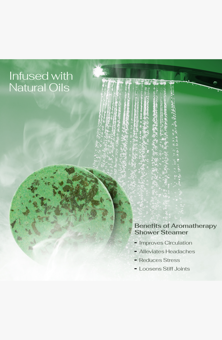 Lovery Eucalyptus Spearmint 17-Piece Bath Set, Alternate, color, Black / Green