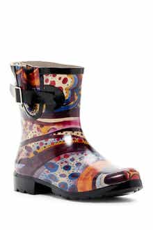 Nomad Droplet Patterned Waterproof Rain Boot