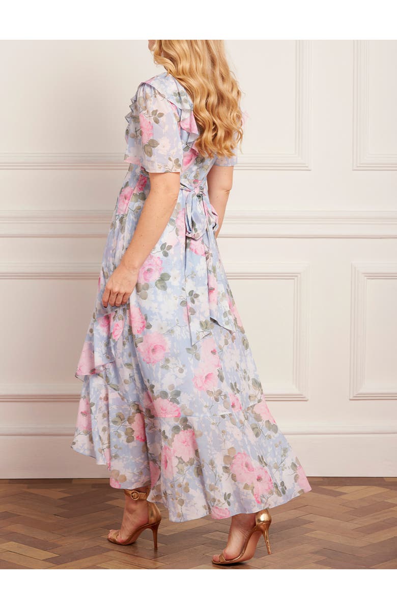 Needle & Thread Camille's Garden V-Neck Ankle Gown, Alternate, color, Skylight