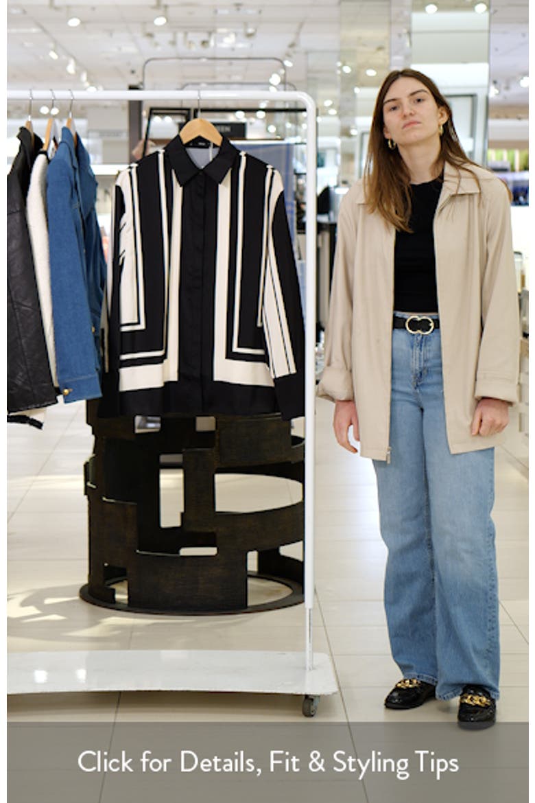 Stripe Satin Button-Up Shirt video