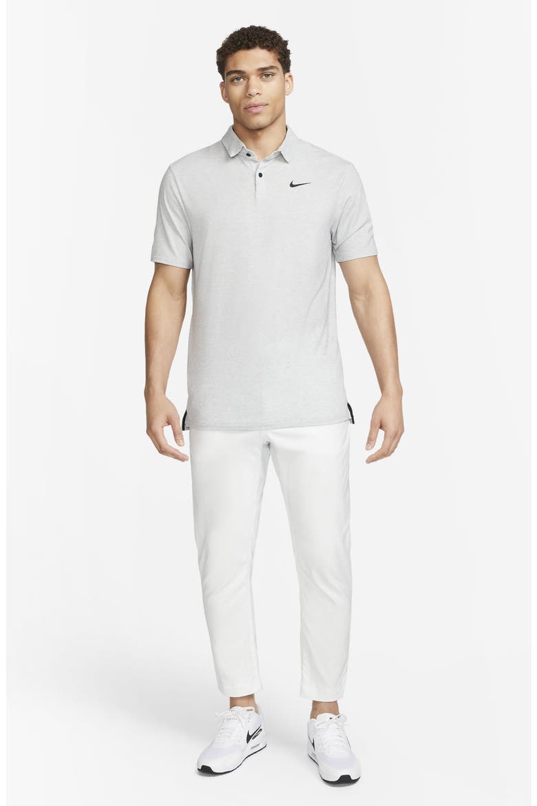 Dri-FIT Heathered Golf Polo, Alternate, color, LIGHT SMOKE GREY/ BLACK