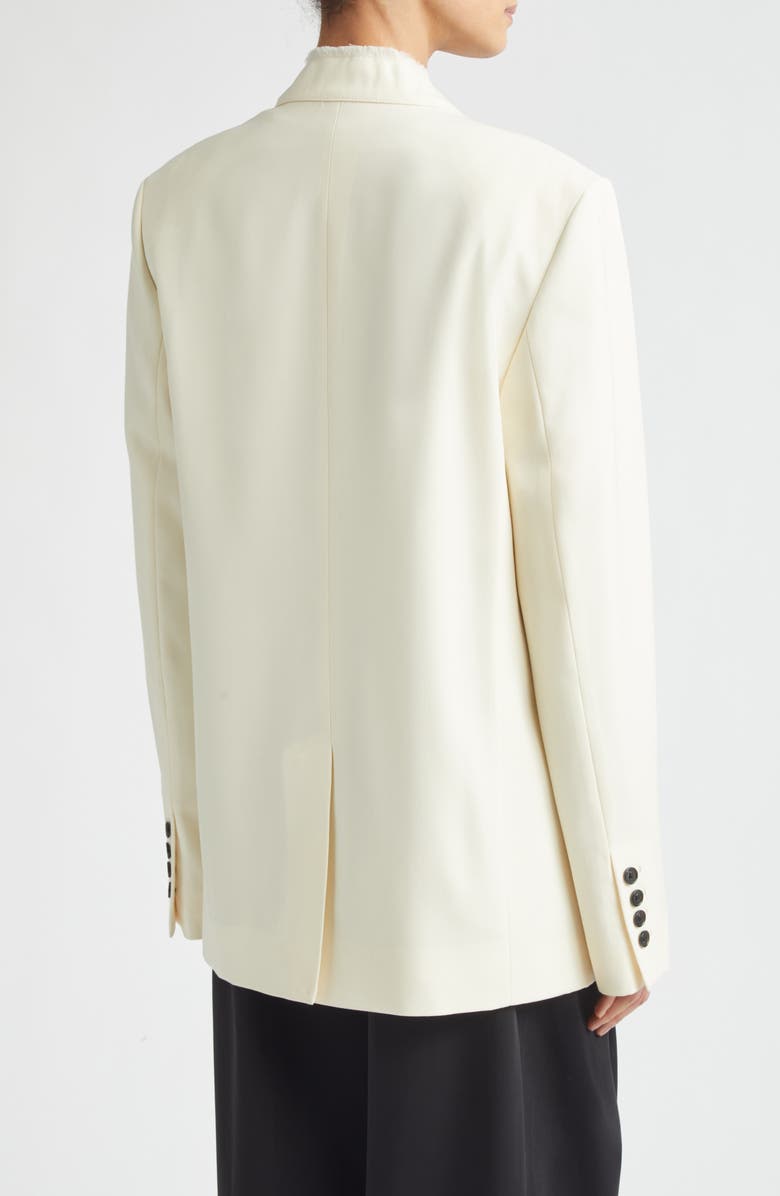 TOTEME Raw Lapel Blazer, Alternate, color, Ecru