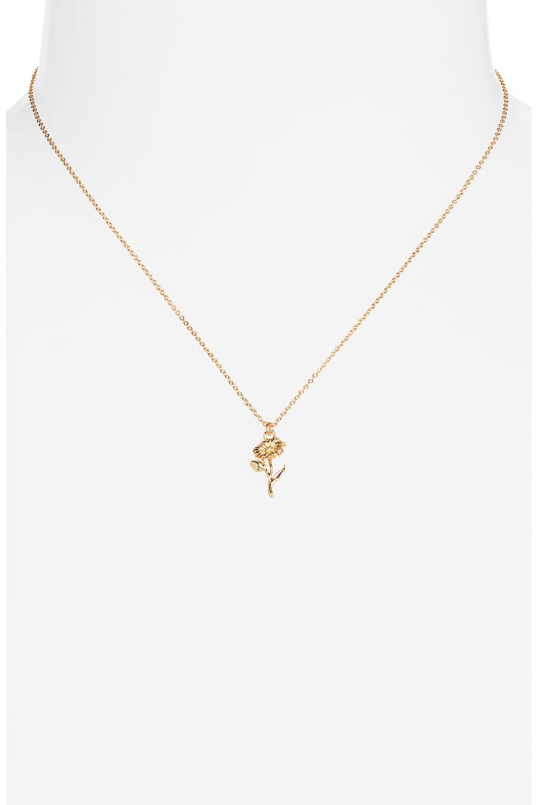 Daisy Pendant Necklace, Alternate, color, GOLD