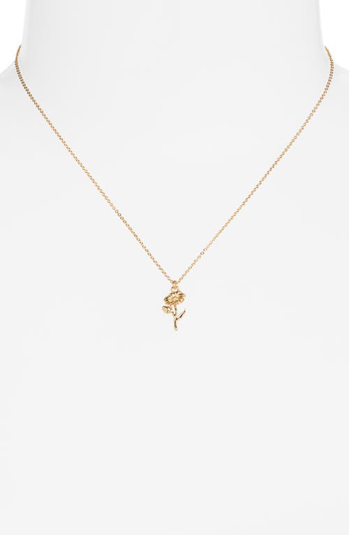 Set & Stones Daisy Pendant Necklace In Gold