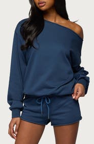 EDIKTED Juana One-Shoulder Sweatshirt