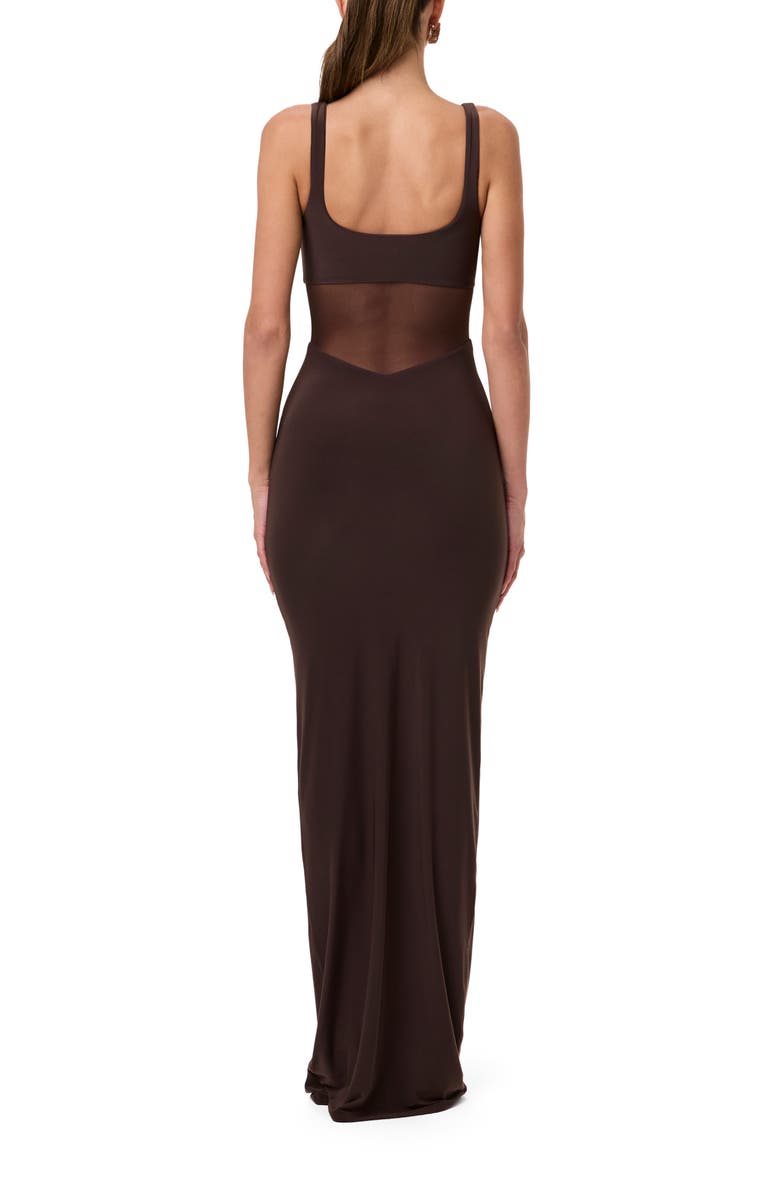 Naked Wardrobe The Smokeshow Maxi Dress, Alternate, color, Dark Chocolate