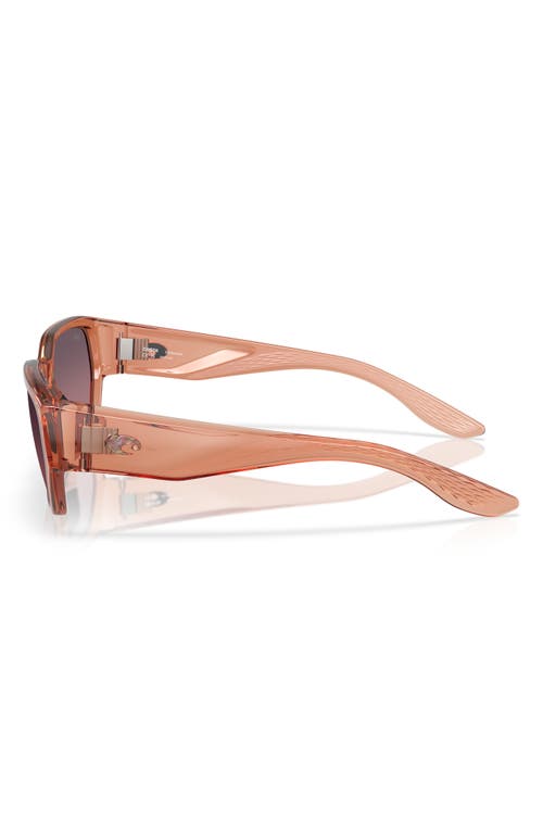 Costa Del Mar Clemente 58mm Polarized Rectangular Sunglasses In Pink Sands/rose Gradient 580g