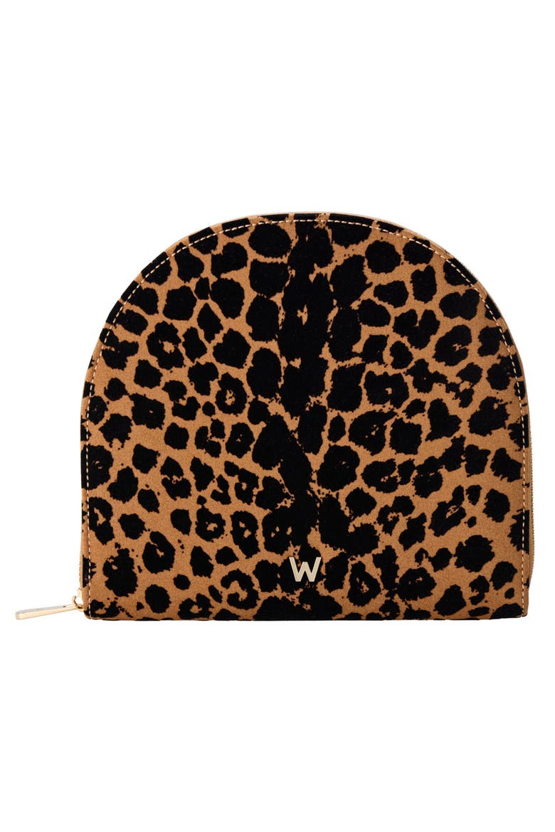 Savanna Leopard Print Jewelry Portfolio, Main, color, Tan/Black