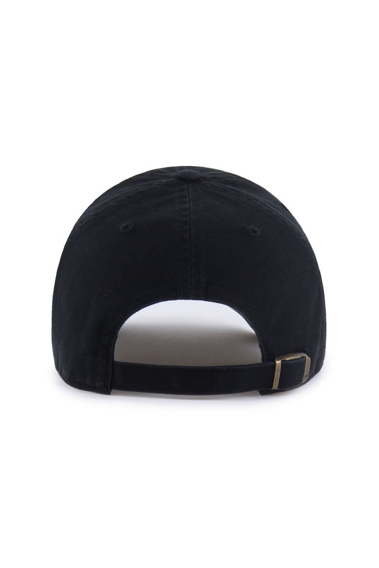 Men's '47 Black Pittsburgh Steelers American Flag Clean Up Adjustable Hat, Alternate, color, Black