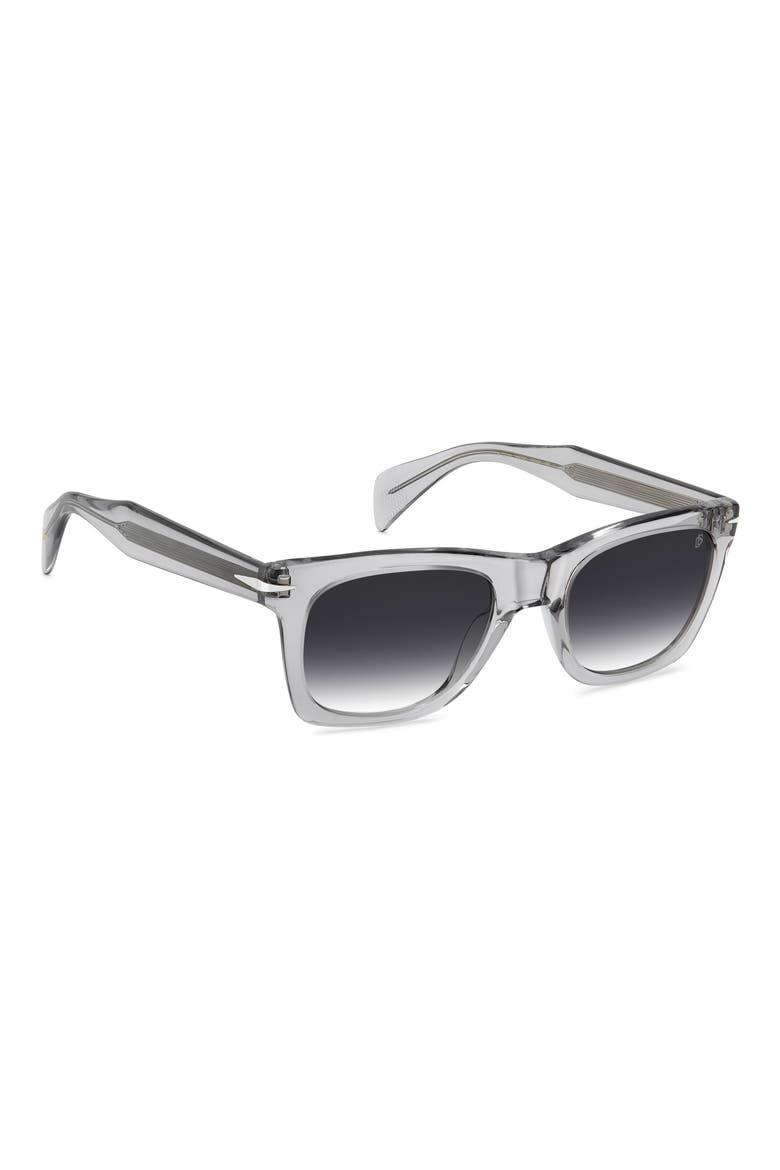 53mm Rectangular Sunglasses, Alternate, color, GREY/ DARK GREY SF