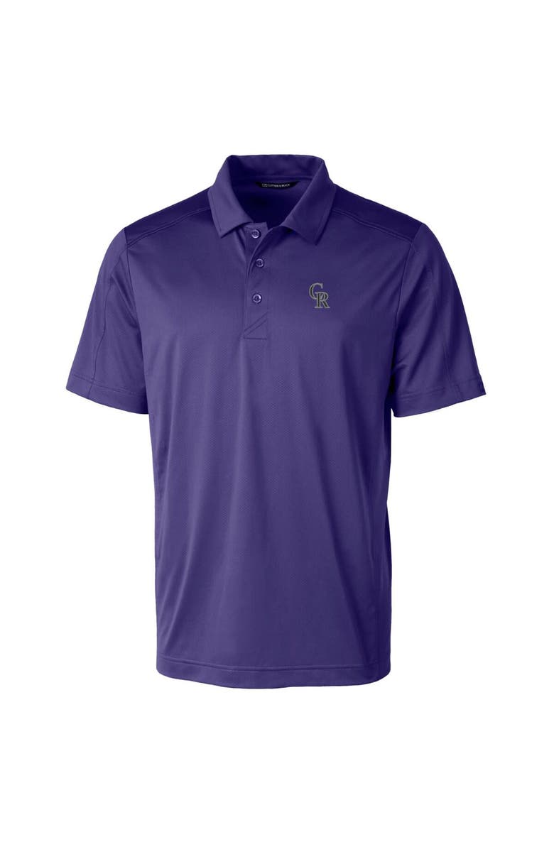 Cutter & Buck Men's Cutter & Buck Purple Colorado Rockies Prospect Textured Stretch Polo, Alternate, color, Purple