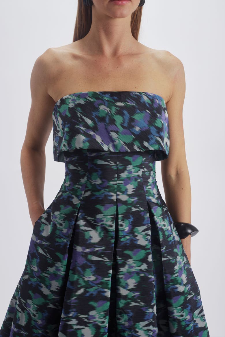 Printed Laced Back Dress, Alternate, color, Purple-Multi