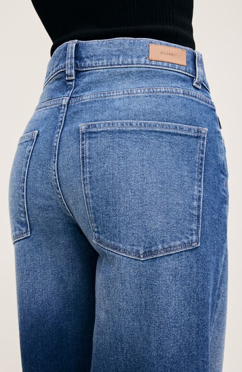 Dl1961 Hepburn Mid Rise Wide Leg Jeans In Blue Harbor Vintage
