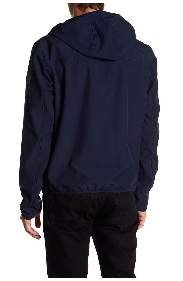 Tommy Hilfiger Softshell Fleece Hooded Jacket, Alternate, color, Midnight