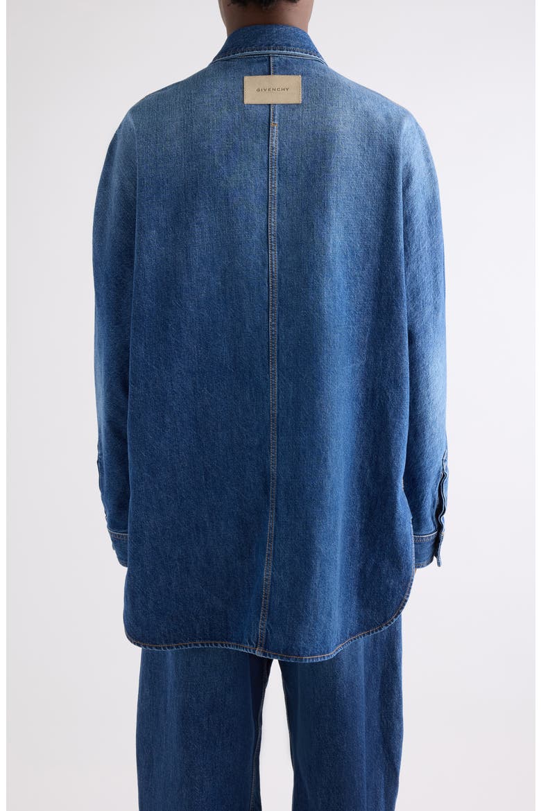 Denim Overshirt, Alternate, color, DARK BLUE