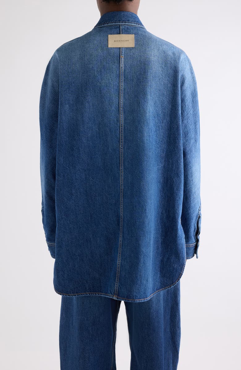Givenchy Denim Overshirt, Alternate, color, Dark Blue