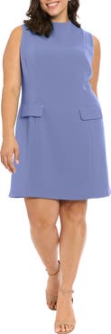 London Times Grommet Pocket Shift Dress