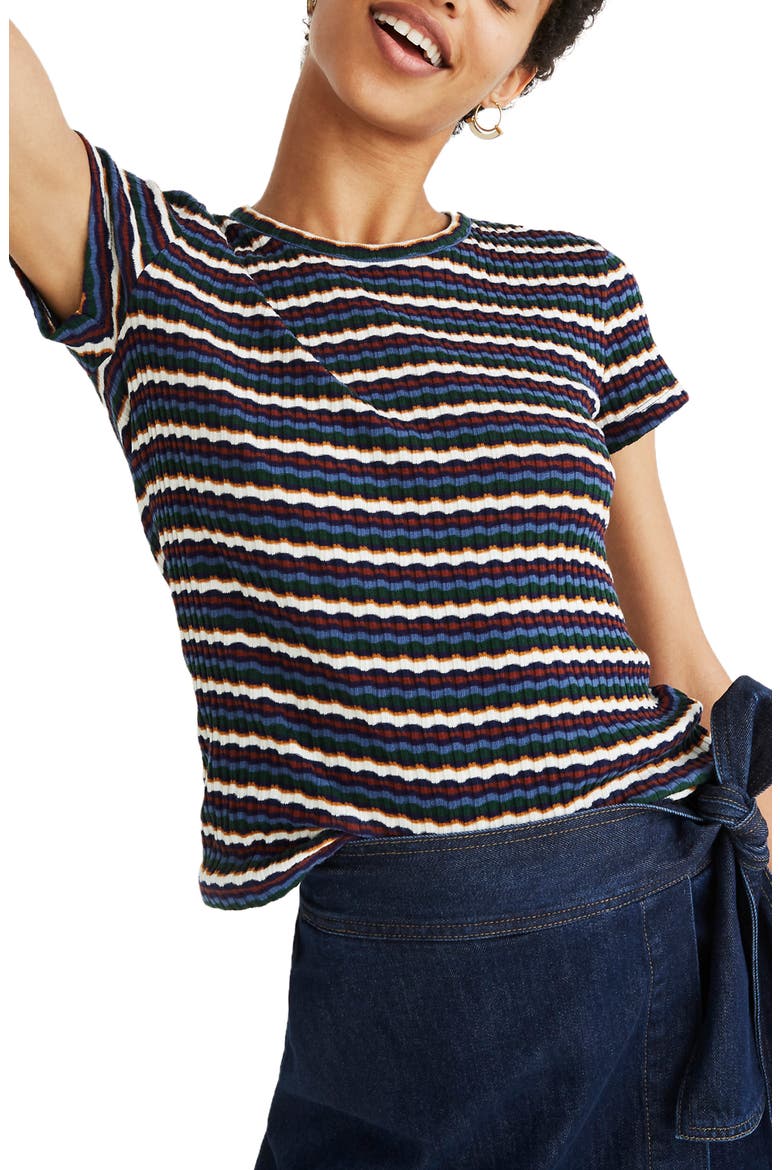 Ribbed Baby Tee, Main, color, WHITE WASH