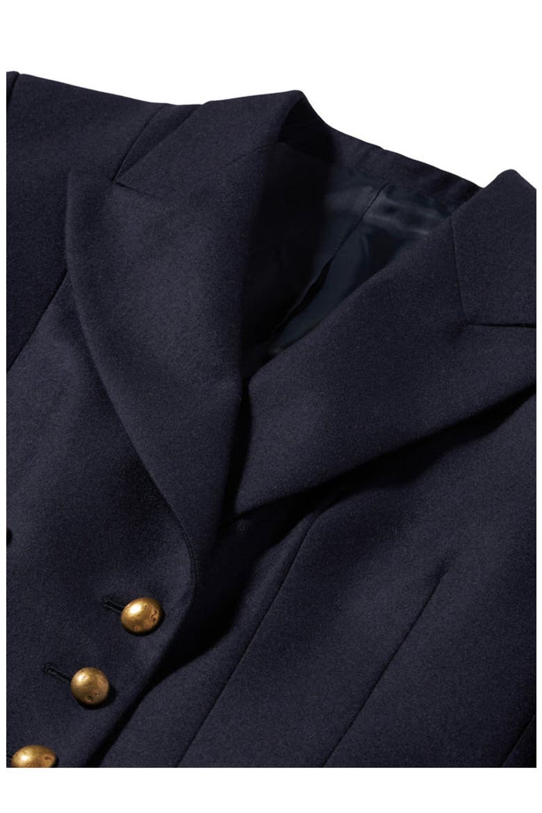 Laureen Classic Double-Breasted Wool Jacket, Alternate, color, BLUE