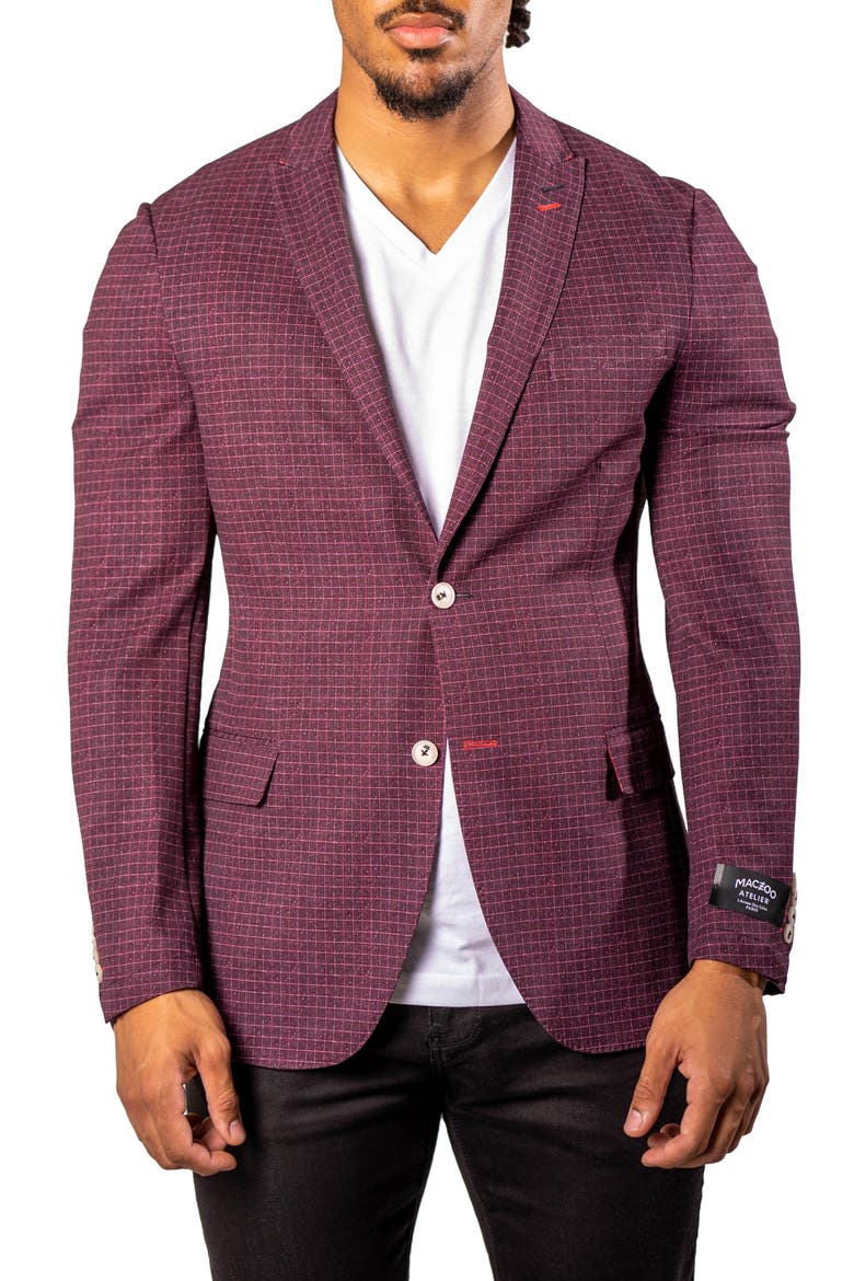 Vortex Red Unconstructed Blazer, Main, color, RED