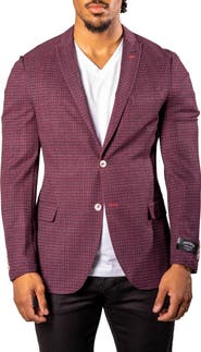 Maceoo Vortex Red Unconstructed Blazer