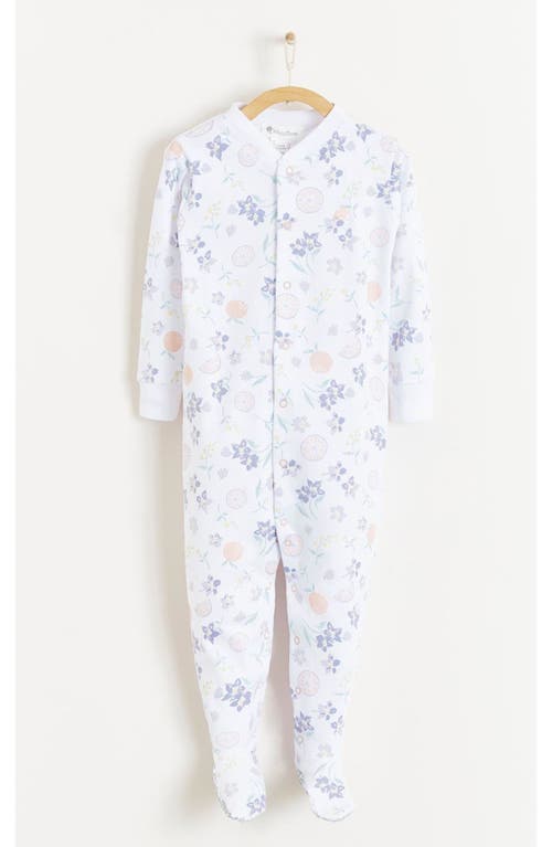 Shop Babycottons Orange Snug Footie Pajamas In Multicolor