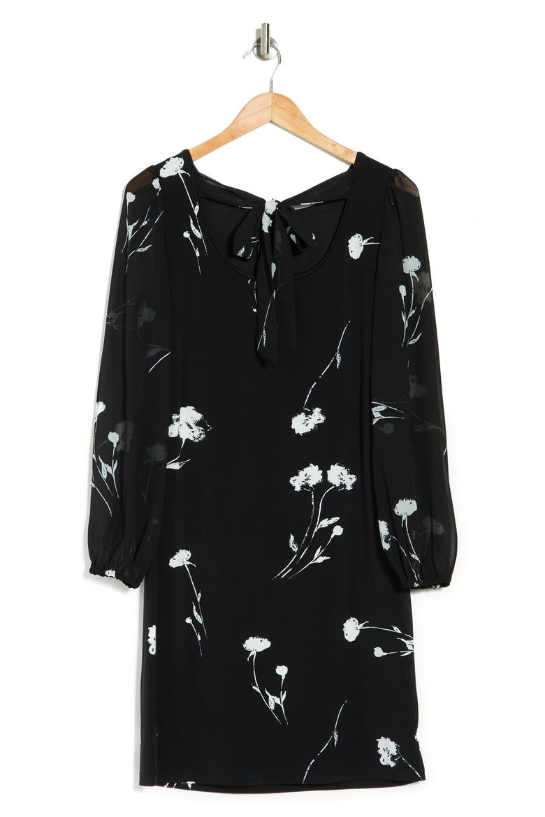 Tie Front Sheath Dress, Alternate, color, FLORAL