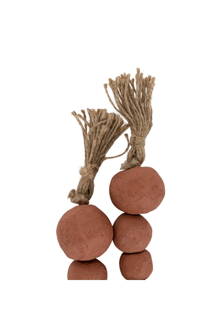 Bead Garland Terracotta & Jute, Alternate, color, Orange