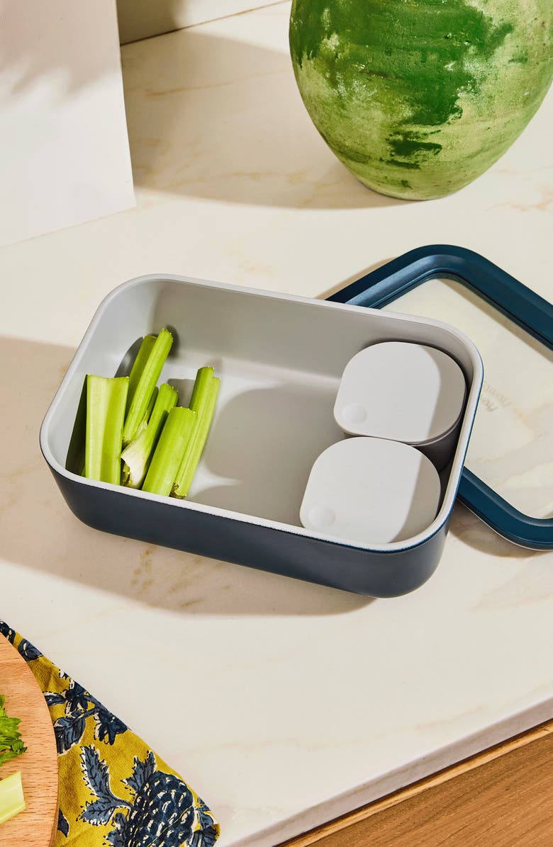 CARAWAY 6.6-Cup Glass Food Storage Container, Alternate, color, Gray