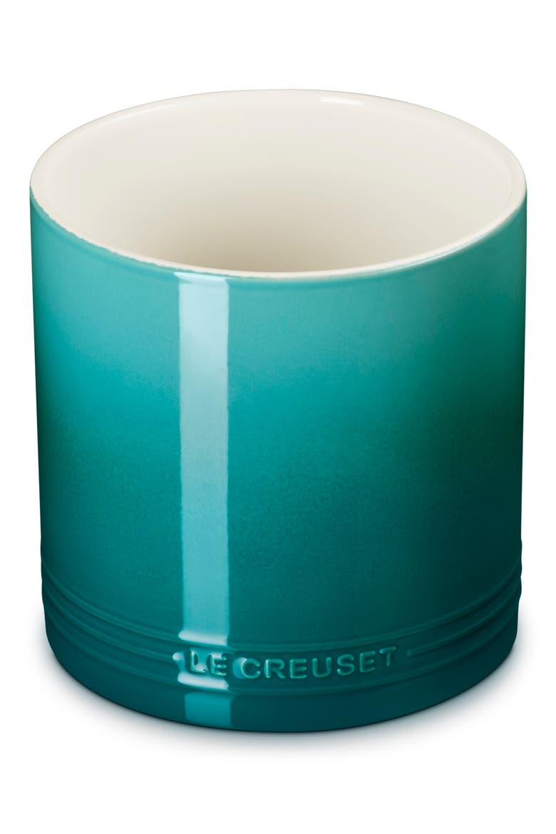 Signature Stoneware Utensil Crock, Main, color, RIVIERA