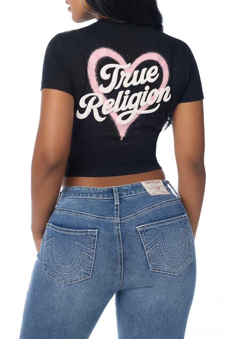 True Love Graphic Baby T-Shirt, Alternate, color, JET BLACK