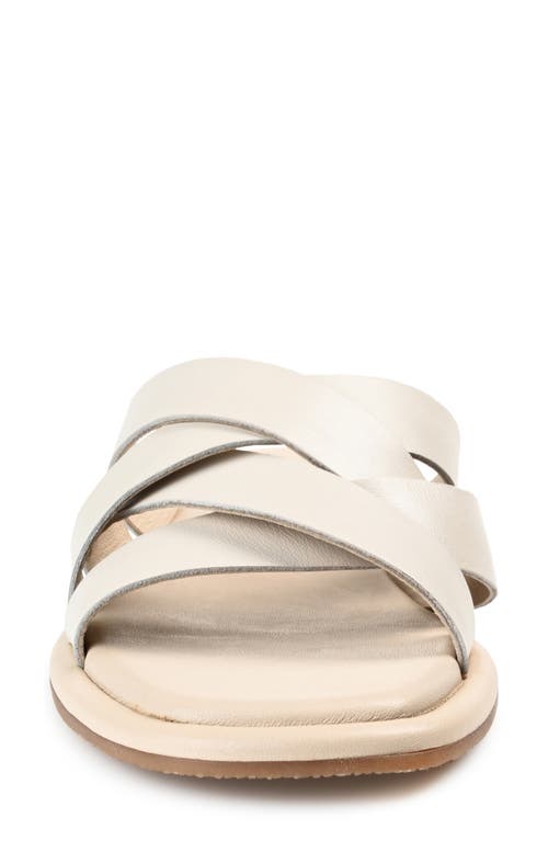 Journee Signature Parkker Woven Slide Sandal In Bone
