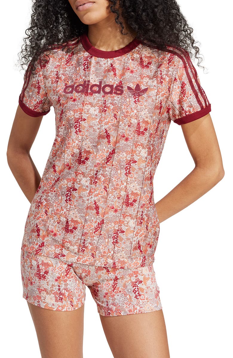 adidas Originals x Liberty London Cali Recycled Polyester T-Shirt, Main, color, 