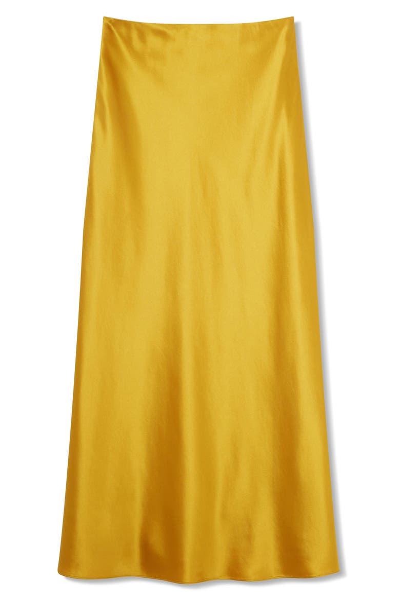 Zoe Satin Maxi Skirt, Alternate, color, GOLD