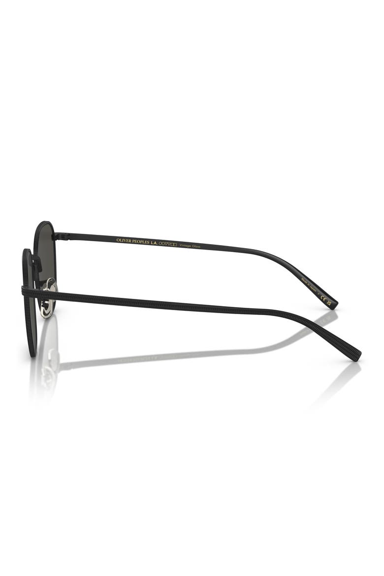 49mm Rynn Square Sunglasses, Alternate, color, MATTE BLACK / GREY GOLDTONE