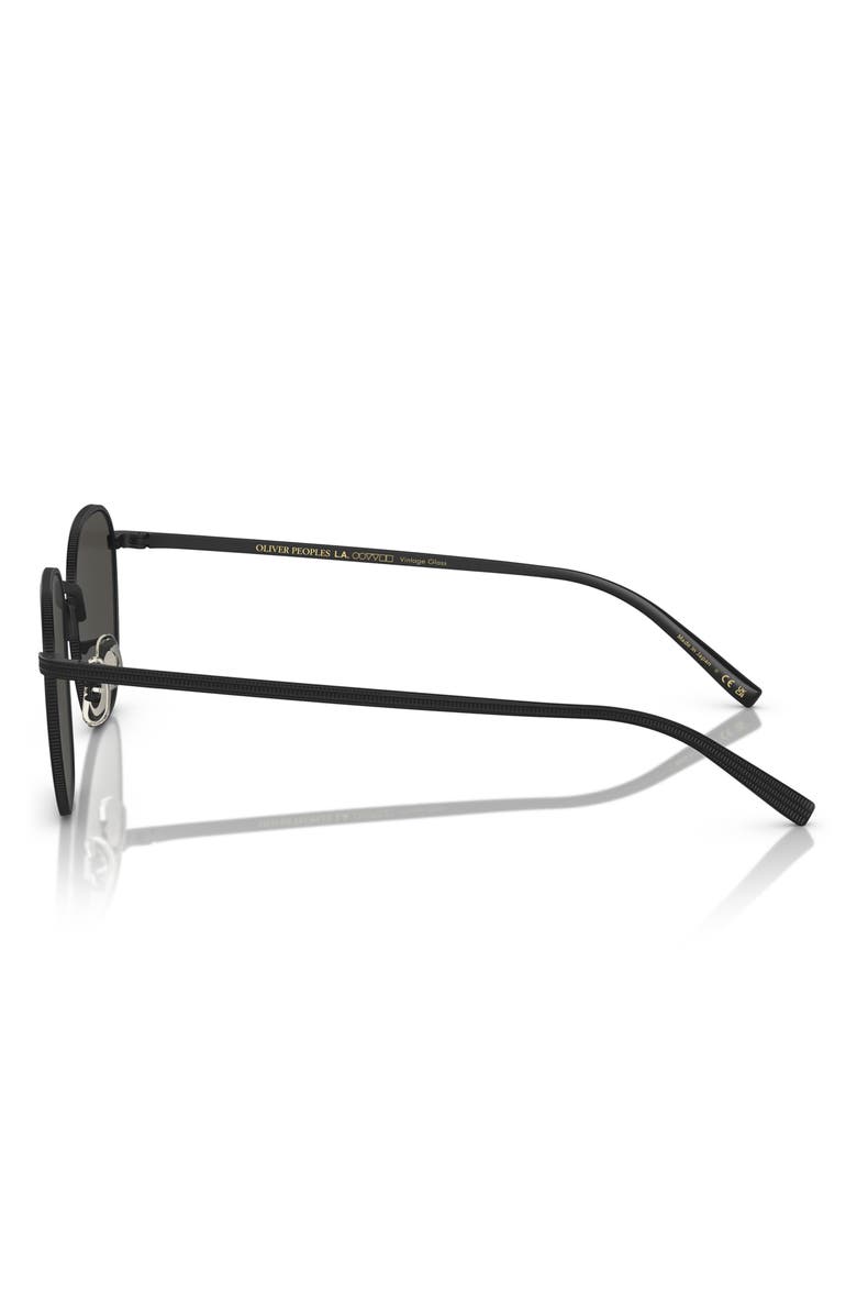 Oliver Peoples 49mm Rynn Square Sunglasses, Alternate, color, Matte Black / Grey Goldtone