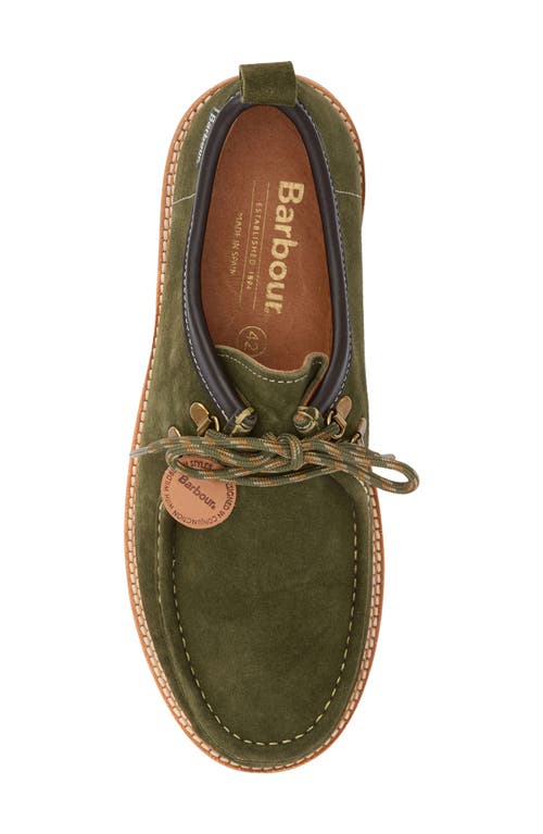 Barbour X Wildbunch Heathpool Boat Shoe In Green