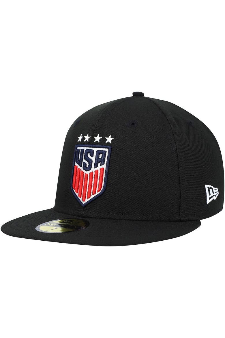 Men's New Era Black USWNT Team Basic 59FIFTY Fitted Hat, Main, color, Black