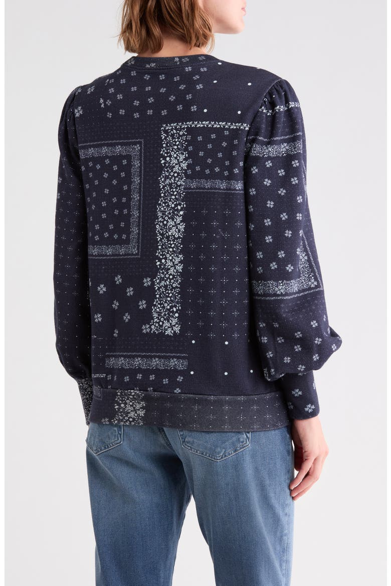 Hailey Graphic Sweatshirt, Alternate, color, BANDANA DEEP NAVY