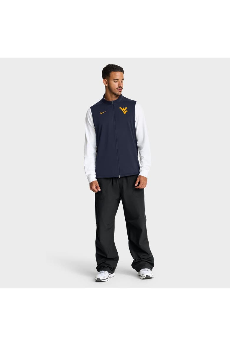 Men's Nike Navy West Virginia Mountaineers Primetime Victory Performance Full-Zip Vest, Alternate, color, Navy