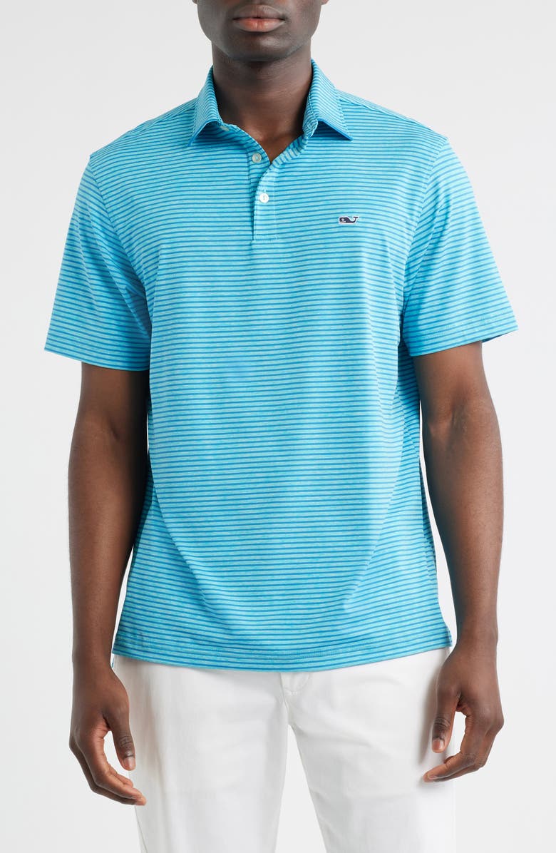 Stripe Sankaty Short Sleeve Performance Polo