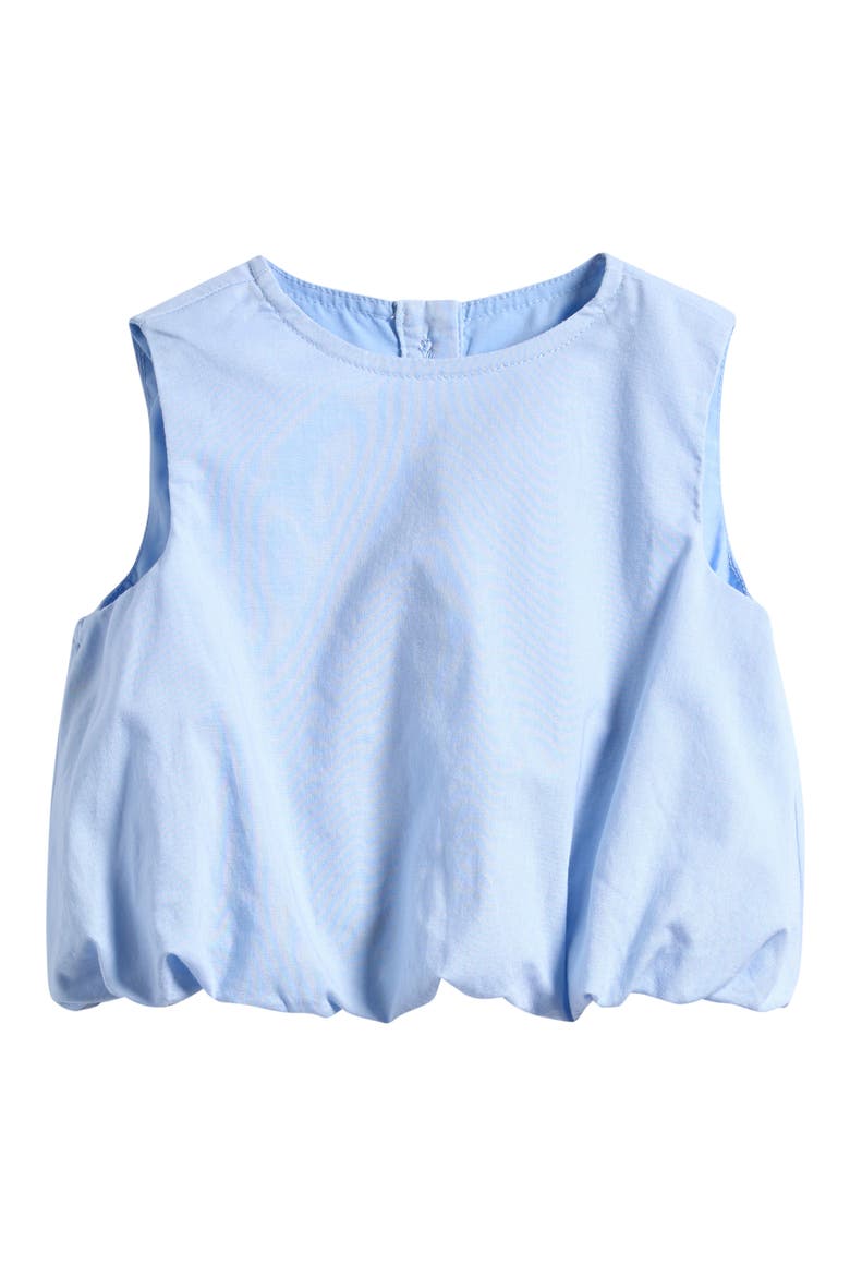 Cotton Bubble Hem Top, Main, color, BLUE FLAG