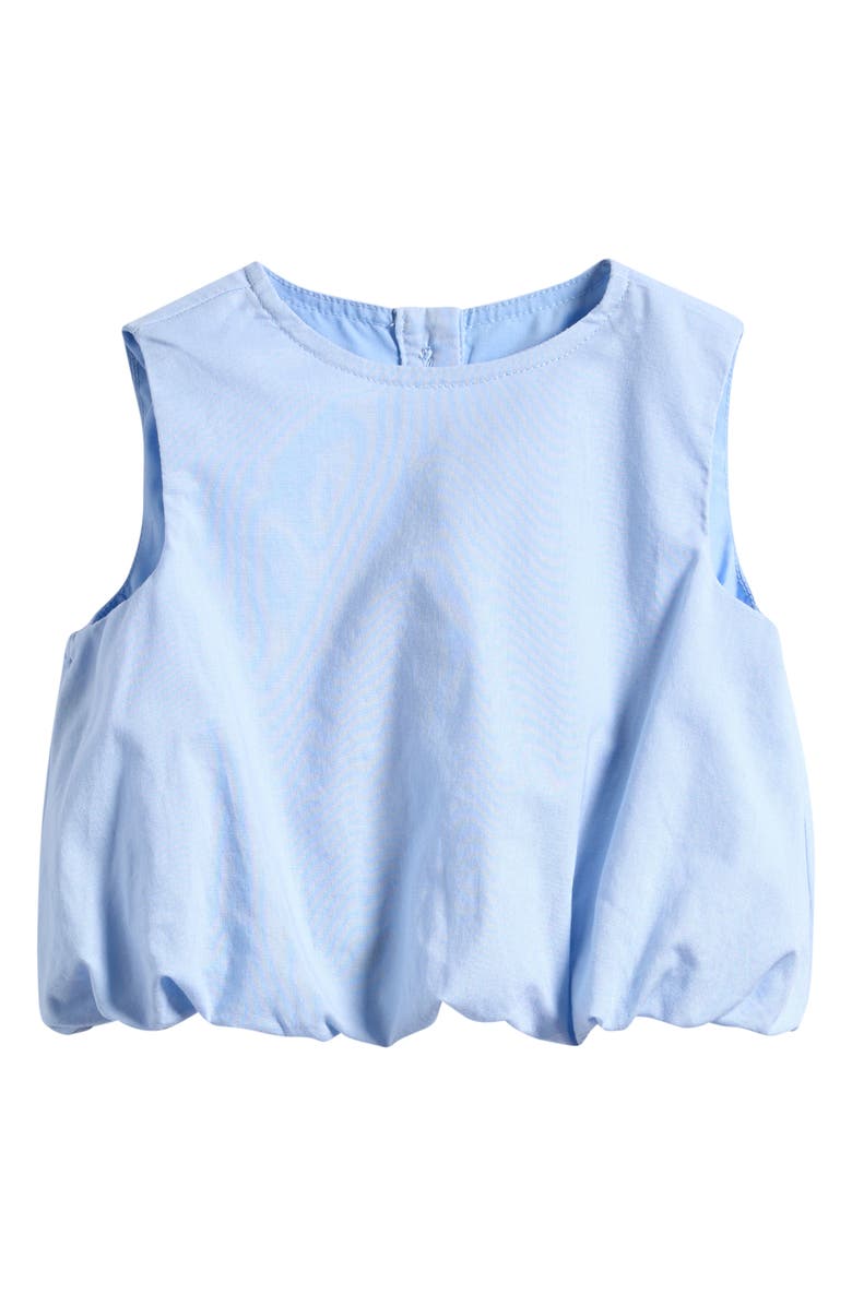OTTER AVENUE Cotton Bubble Hem Top, Main, color, Blue Flag