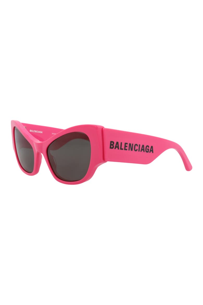 Novelty 52mm Cat Eye Sunglasses, Alternate, color, FUCHSIA FUCHSIA GREY