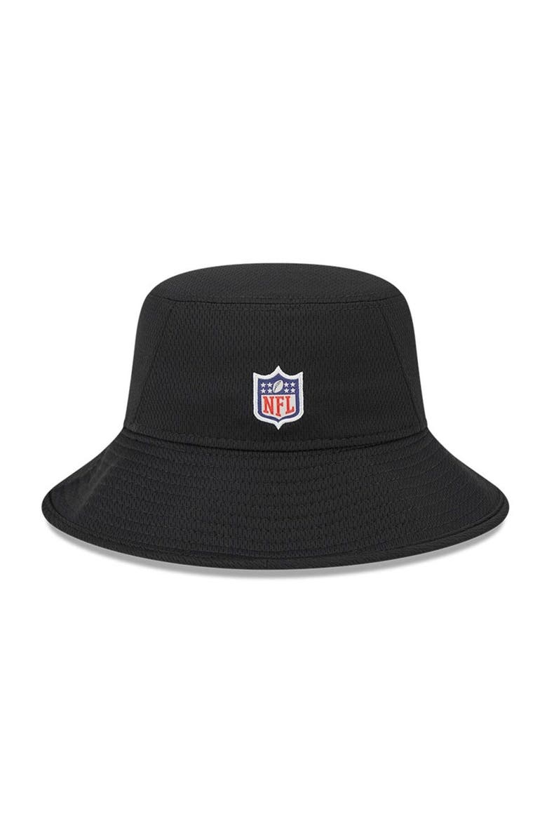 Men's New Era  Black Pittsburgh Steelers 2023 NFL Training Camp Stretch Bucket Hat, Alternate, color, Black
