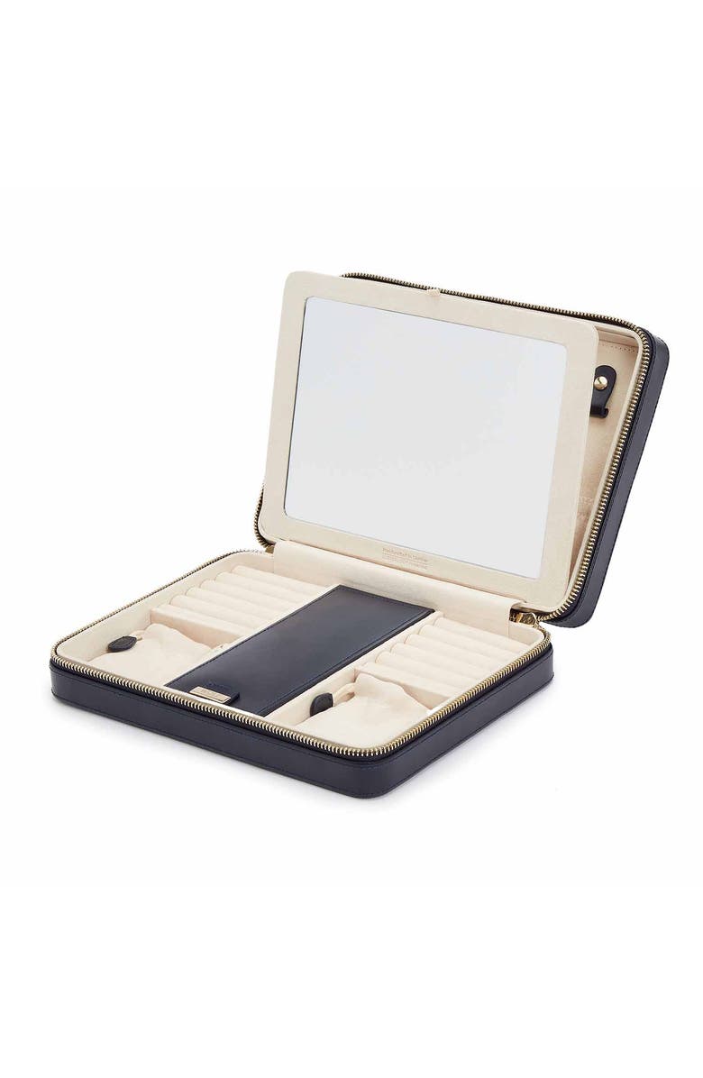WOLF Maria Large Zip Jewelry Case, Alternate, color, Navy