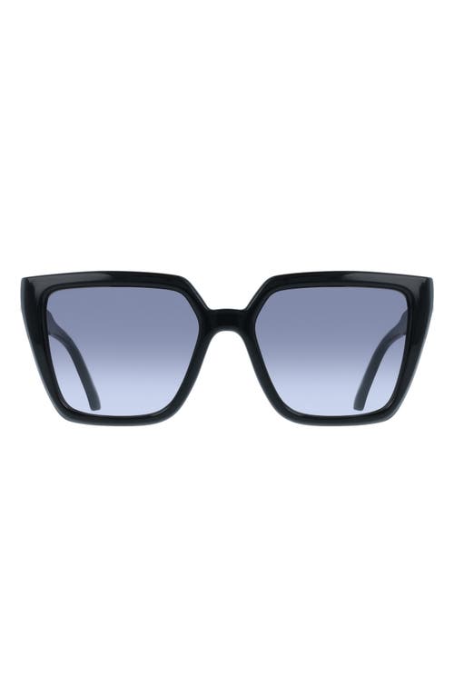 Ferragamo 54mm Modified Rectangular Sunglasses In Black