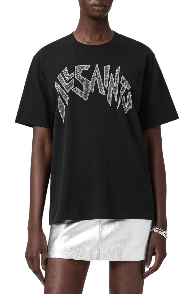 Zinc Boyfriend T-Shirt, Main, color, BLACK